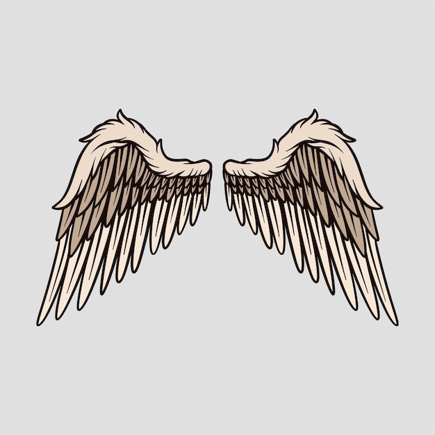 Vintage Wing Vector Illustration