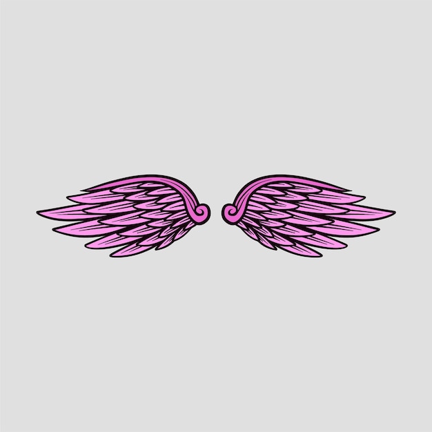 Vintage Wing Vector Illustration