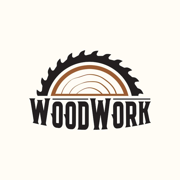 Vintage woodwork industries company logo