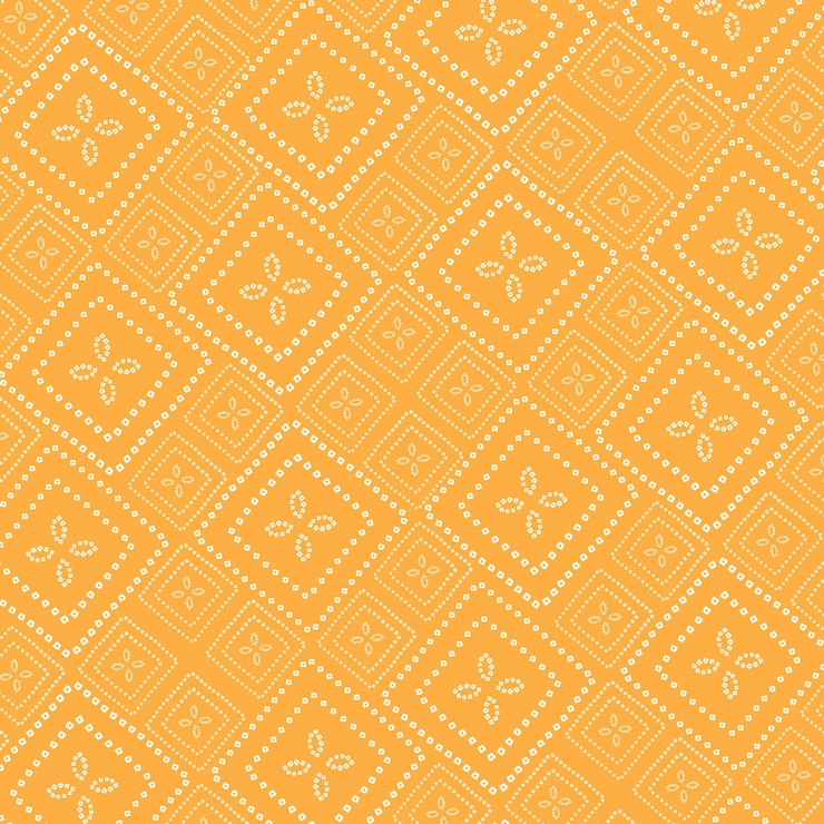 Vector vintage yellow texture pattern of bandhani art