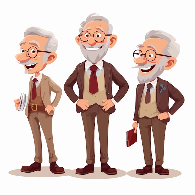 Vector vintageinspired grandfather business wear illustration