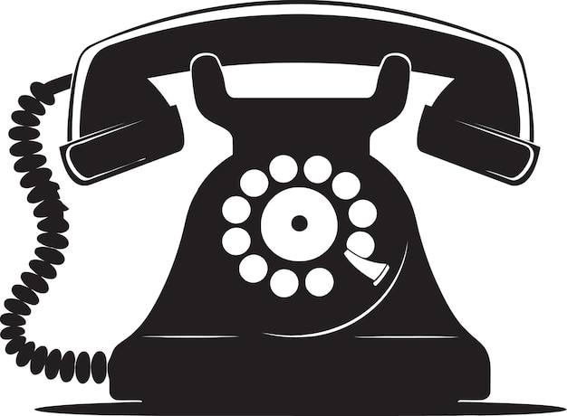 Vettore vintagetalkmaster elegante dialare simbolo telefonico dialcraft elegante dialare vettoriale emblema telefonico