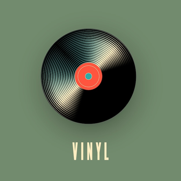 Vinyl music record.  illustration