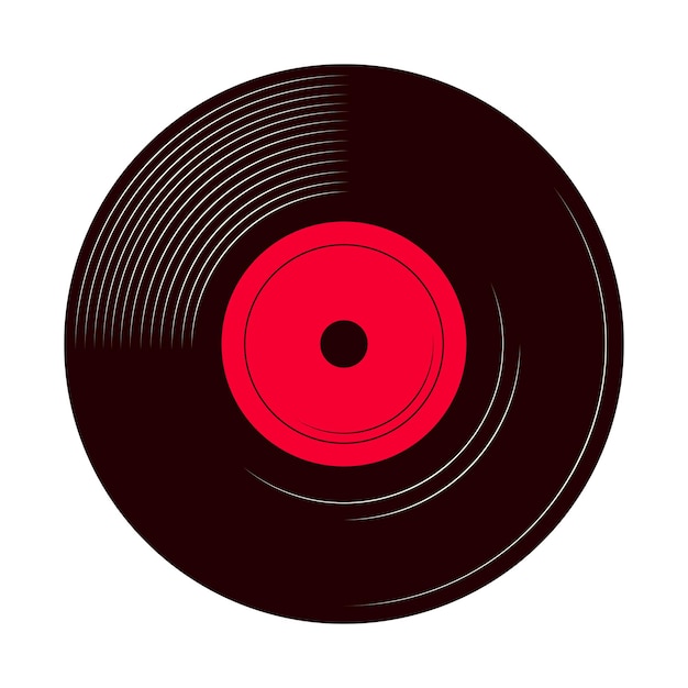 Vector vinyl music record