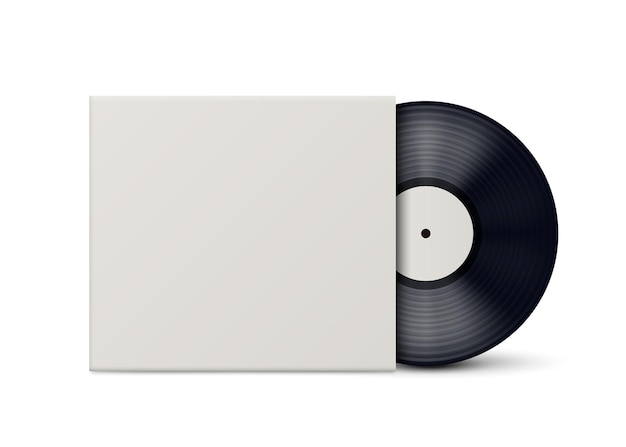 Vinyl plate disc Realistic vinyl record Vector illustration