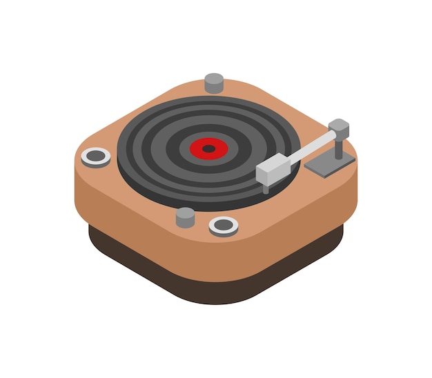 Vector vinyl player isometric