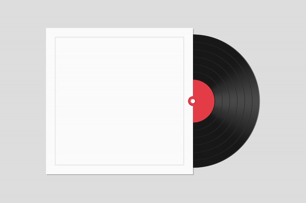 Vector vinyl record with cover   illustration isolated