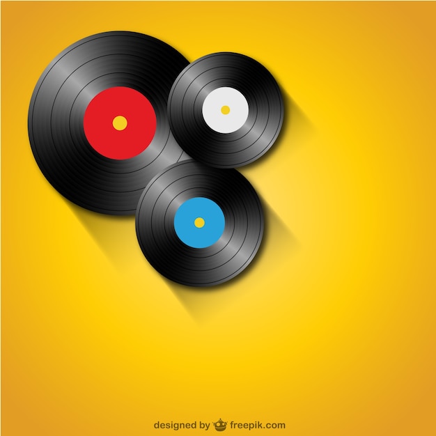 Vector vinyl records background