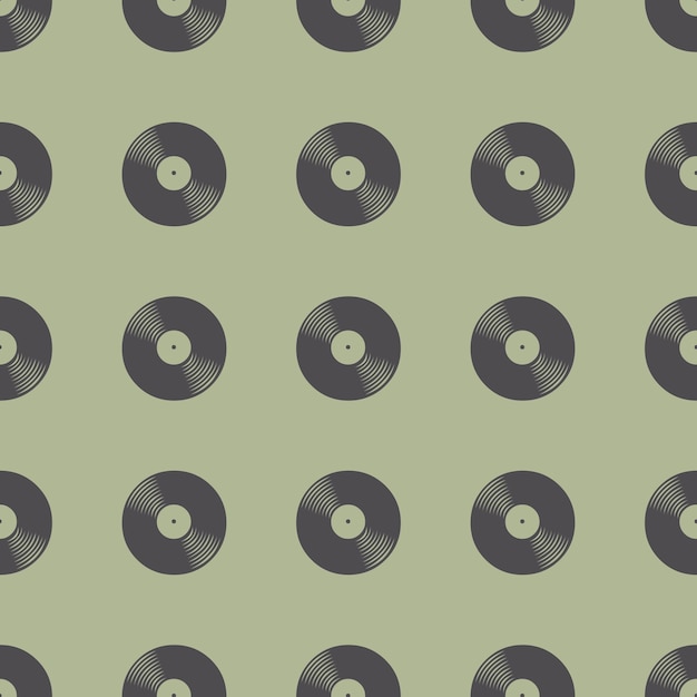 Vector vinyl records pattern, music illustration. creative and luxury cover