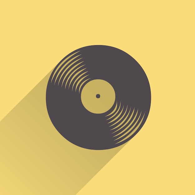 Vinyl records pictogram illustratie, muziek patroon. creatieve en luxe hoes