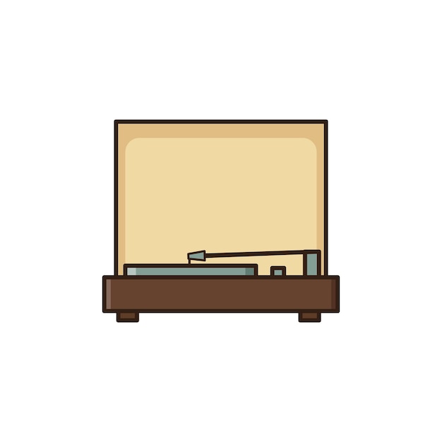 Vinyl turntable icon in flat design Vector