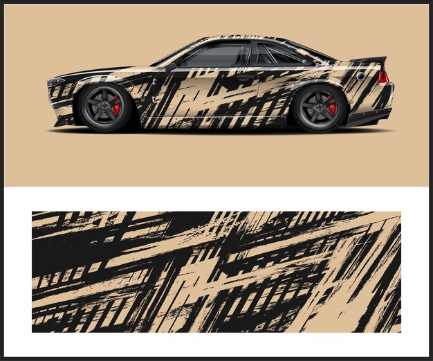 vinyl vector vehicle wrap sticker design for a vehicle rally livery sport car