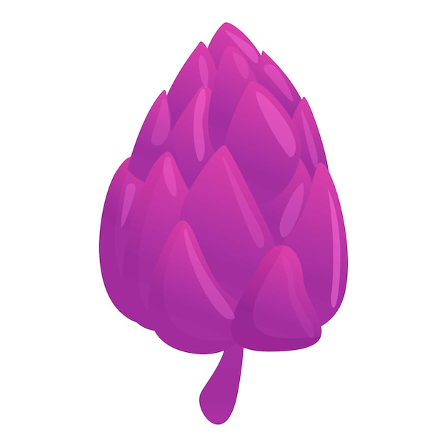 Vector violet artichoke icon cartoon of violet artichoke vector icon for web design isolated on white background
