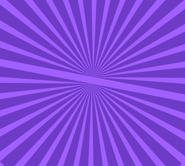 Vector violet background of diverging rays in the style of popart for print and design vector illustration