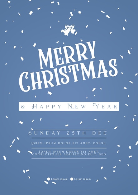 보라색 크리스마스 전단지 및 포스터 디자인