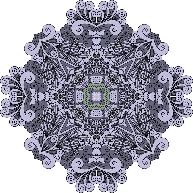 Violet doodle decoratieve mandala