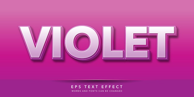 violet editable text effect