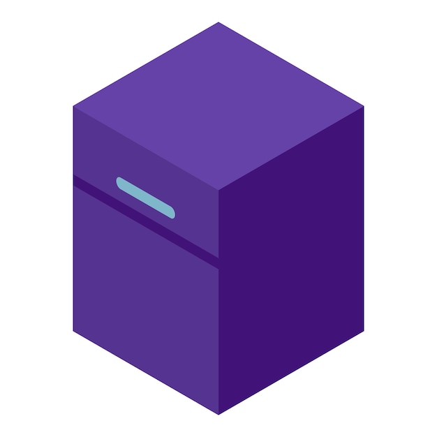 Violet ladepictogram Isometrisch van violet lade vectorpictogram voor webdesign geïsoleerd op een witte achtergrond