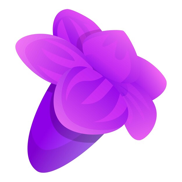 Vector violet lilac flower icon cartoon of violet lilac flower vector icon for web design isolated on white background