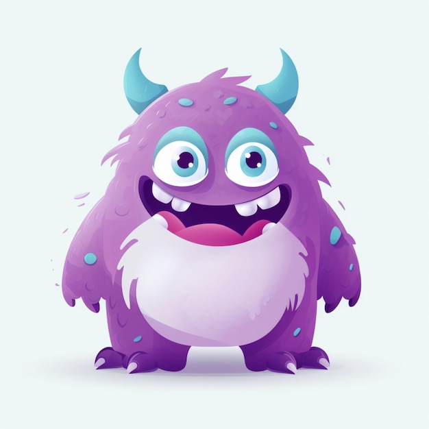 Vector violet monster