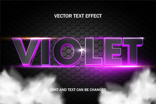 Violet paars lettertype typografie belettering 3d bewerkbare teksteffect lettertype stijl sjabloon achtergrond flyer