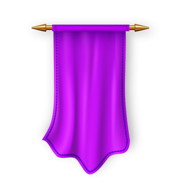 Vettore bandiera pennat viola