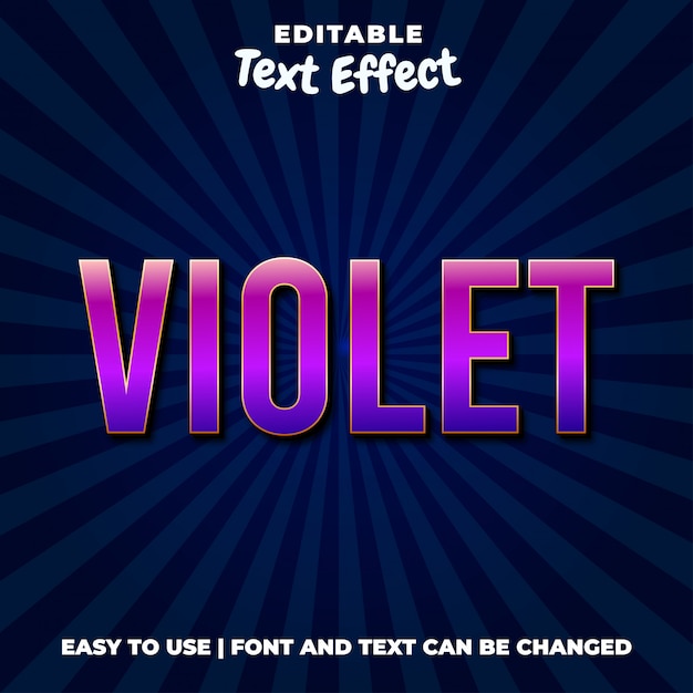 Violet Purple Editable Text Effect Style