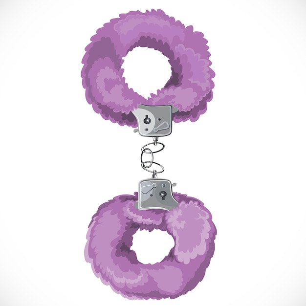 Violet sexual toy handcuffs