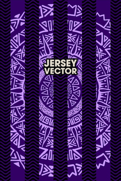 Vector violet vector ethnic tribal seamless geometric pattern and curve lines for jersey design