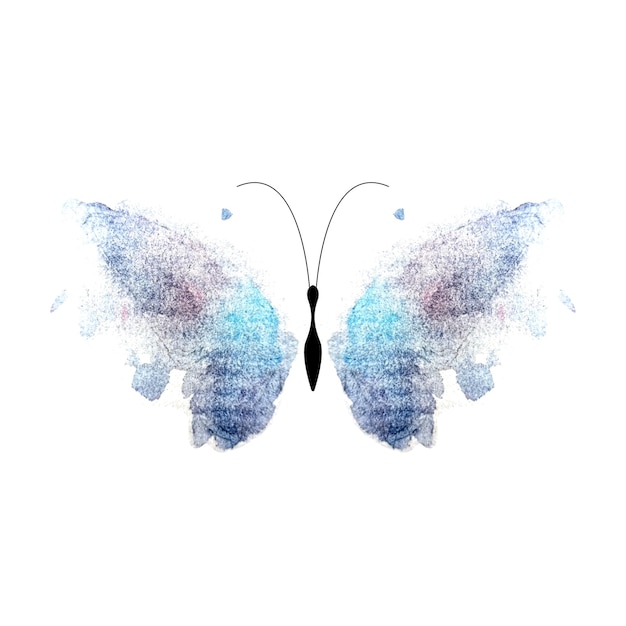 보라색 수채화 나비 디자인