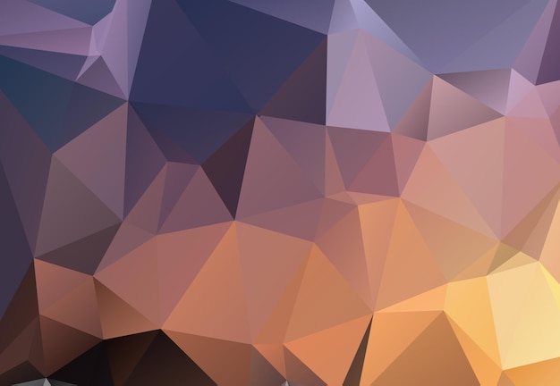 Vector violet-yellow geometric polygon background for design