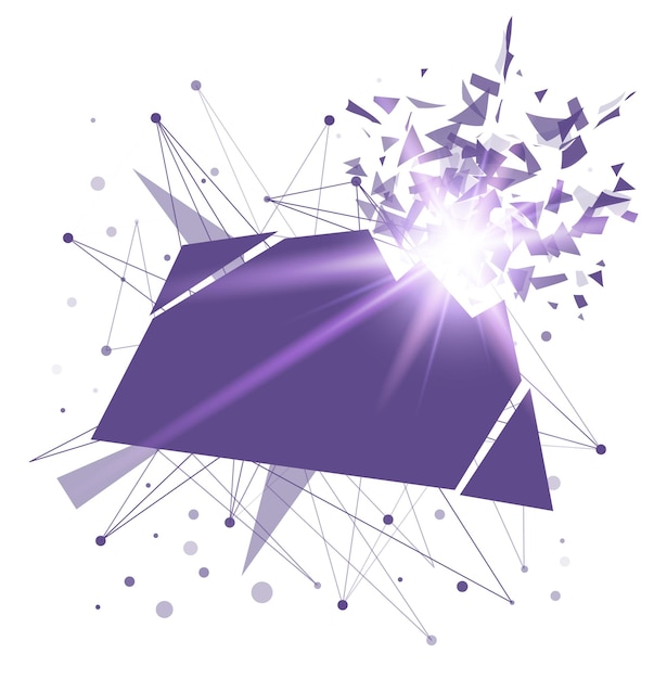 Violette kleur explosie Vector abstracte banner
