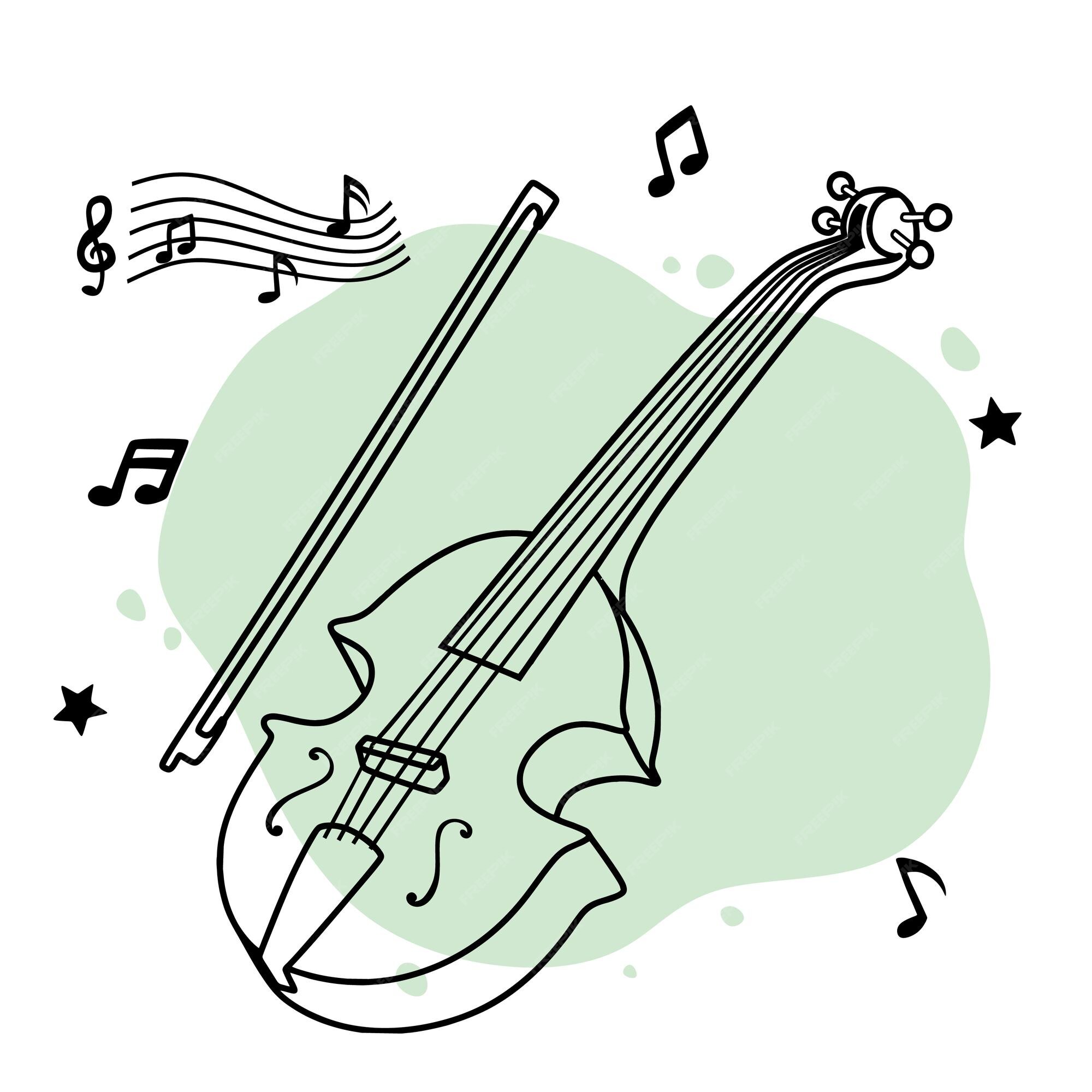 Premium Vector | doodle hand instrument