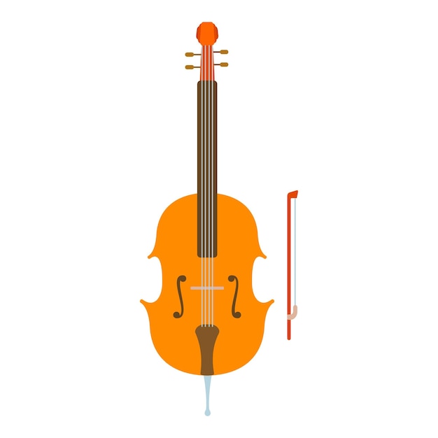 Violin icon Flat illustration of violin vector icon for web