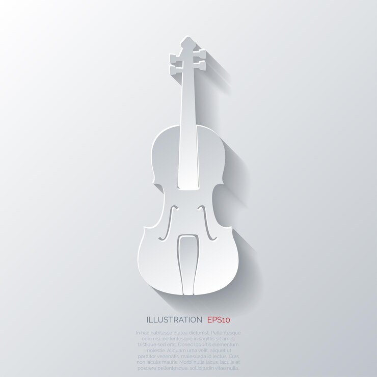 Vector violin icon music background vector illustration