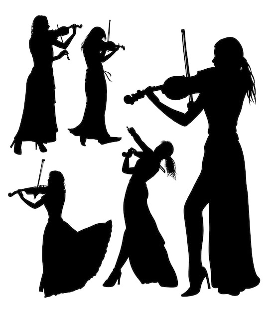 violin player playing violin instrument performance silhouette