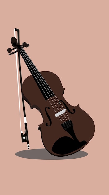 violon cello design banner templat simple flat