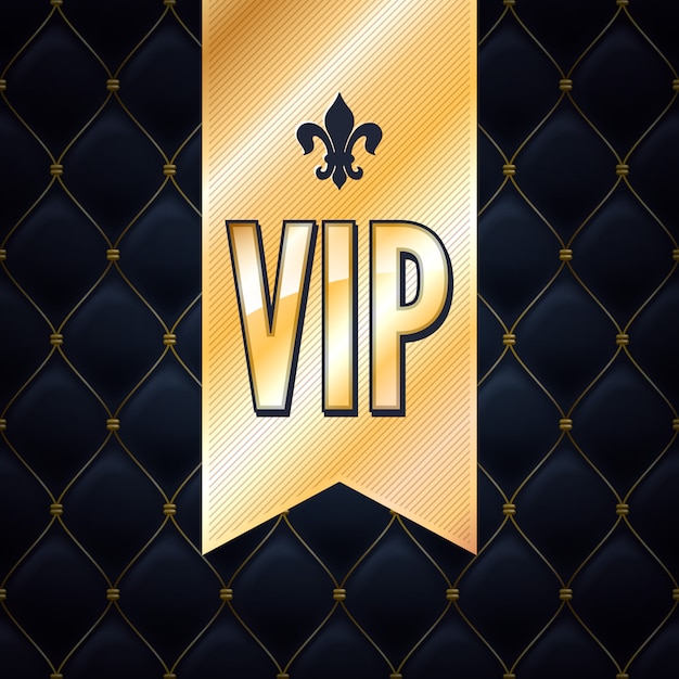 Vector vip abstract quilted background with ribbon.