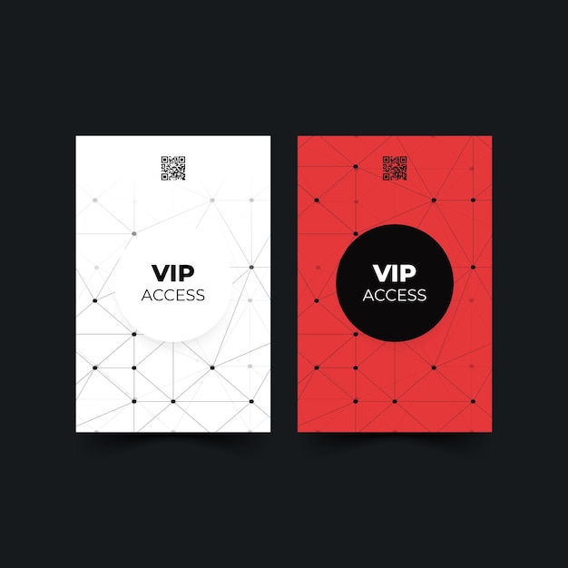 Vip access design template with polygonal shapes