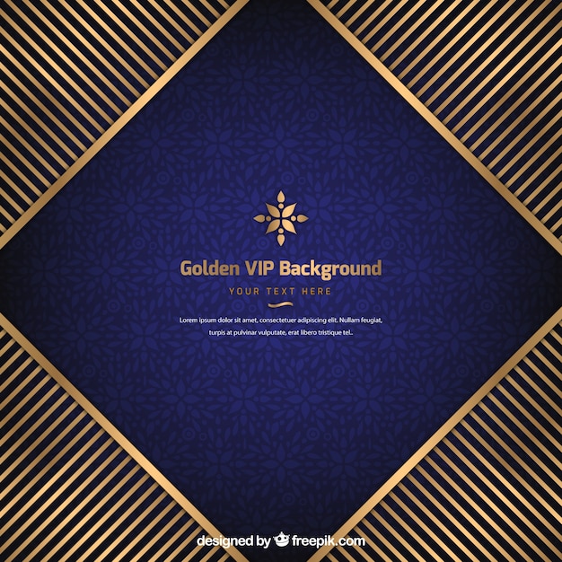 Vip background with golden stripes