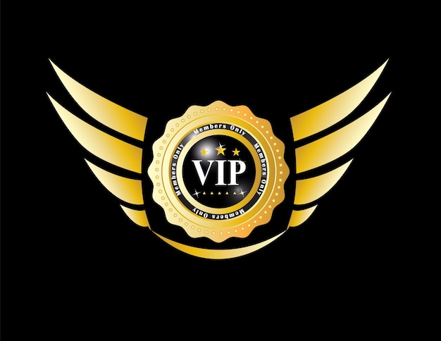 vip badge isolated lux and clear