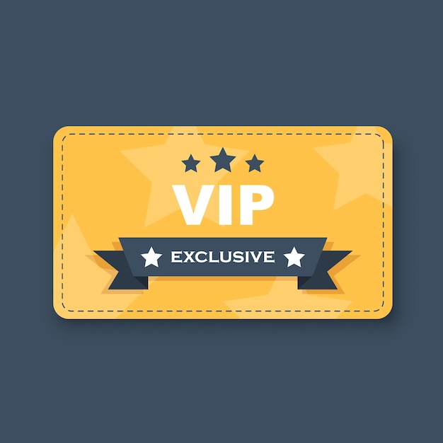 VIP badges icon in flat style Exclusive badge vector illustration on isolated background Premium luxury sign business concept