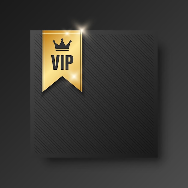 VIP badges icoon in platte stijl Exclusieve badge vectorillustratie op geïsoleerde achtergrond Premium luxe teken bedrijfsconcept