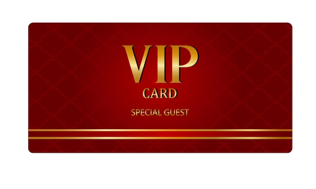 Vector vip card in red special guest