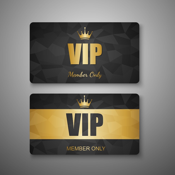 Вектор шаблон vip-карты