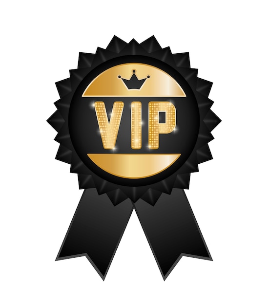 Vip-concept met pictogram ontwerp