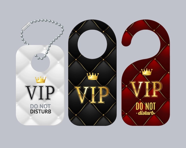 Vip Deurlabels Set Niet Storen Vector