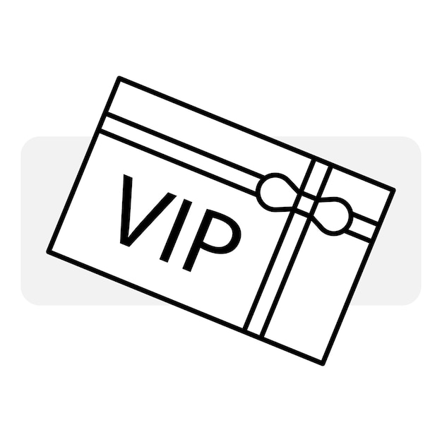 VIP gift card icon. Vector illustration. EPS 10.