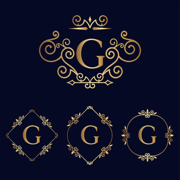 Vip gouden logo letter g