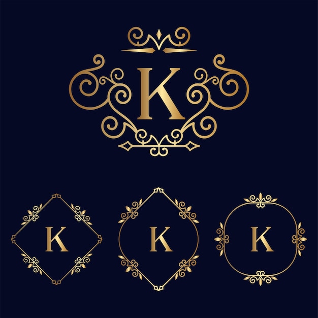 vip gouden logo letter K